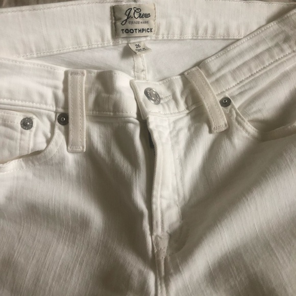 J. Crew Women’s White Toothpick Jeans. Size 26. Perfect condition - Picture 3 of 12